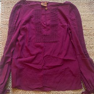 Eggplant Tory Burch Blouse